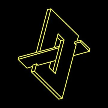 Impossible shapes, optical illusion, vector. Optical art objects. Geometric イラスト素材