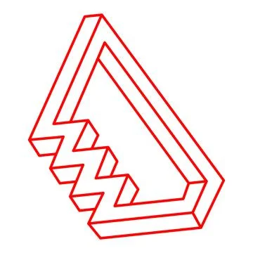 Impossible shapes. Sacred geometry figure. Logo. Optical illusion. Abstract Stock Illustration