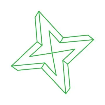 Impossible shapes. Sacred geometry figures. Optical illusion. Abstract eternal Stock Illustration