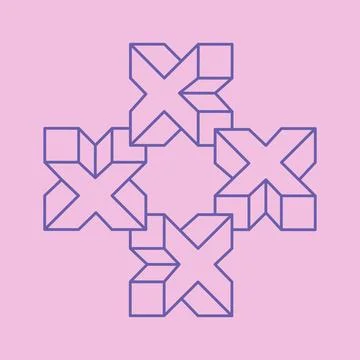 Impossible shapes. Sacred geometry. Optical illusion. Abstract eternal geometric Stock Illustration