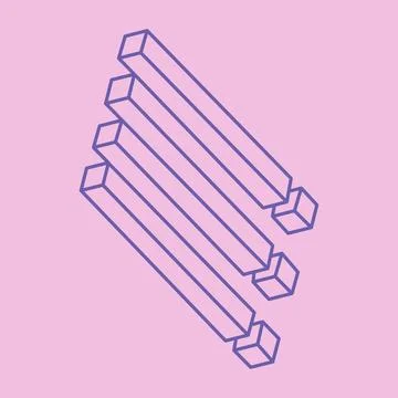 Impossible shapes. Sacred geometry. Optical illusion. Abstract eternal geometric Stock Illustration