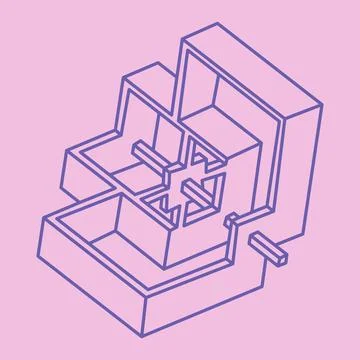 Impossible shapes. Sacred geometry. Optical illusion figures. Abstract eternal Stock Illustration