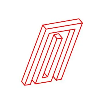 Impossible shapes. Sacred geometry. Optical illusion figures. Logo. Abstract Stock Illustration