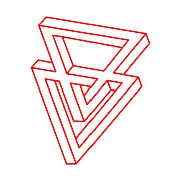 Impossible shapes. Sacred geometry. Optical illusion. Abstract eternal geometric Stock-Illustration