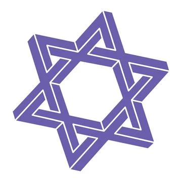 Impossible shapes. Sacred geometry. Optical illusion figure. Abstract eternal Stock Illustration