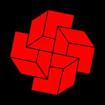 Impossible shapes. Sacred geometry. Optical illusion modern logo. Abstract Stock Illustration