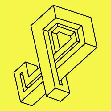 Impossible shapes. Sacred geometry. Optical illusion. Abstract eternal geometric Stock Illustration