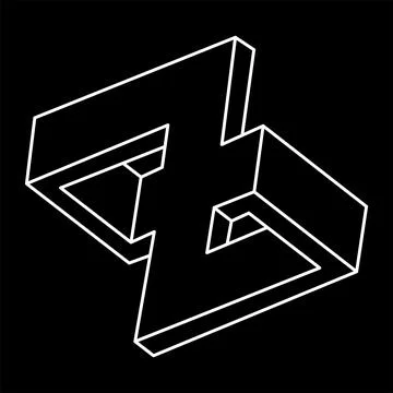 Impossible shapes. Sacred geometry. Optical illusion. Abstract eternal geometric Stock Illustration