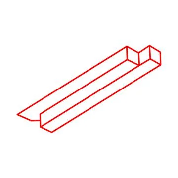 Impossible shapes. Web design element. Optical illusion objects. Line design 库存插图