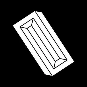 Impossible shapes. Web design element. Escher paradox. Optical illusion object Ilustração Stock