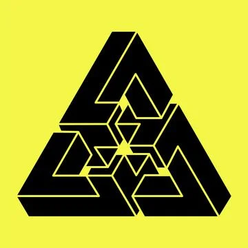 Impossible shapes. Web design elements. Optical illusion object. Geometric Stock Illustration