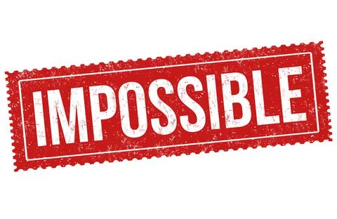 Impossible sign or stamp Stock Illustration