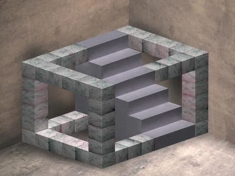 Impossible stairs Illustrazione stock