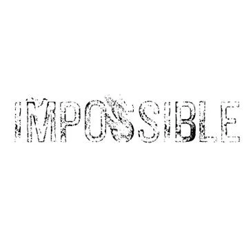 Impossible stamp on white Stock-Illustration