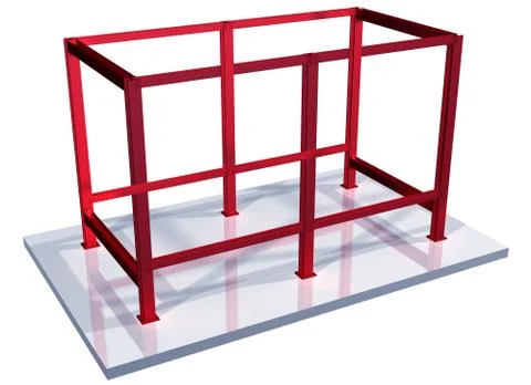 Impossible steel frame Stock Illustration