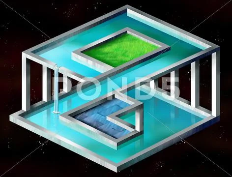 Impossible structure Stock Illustration