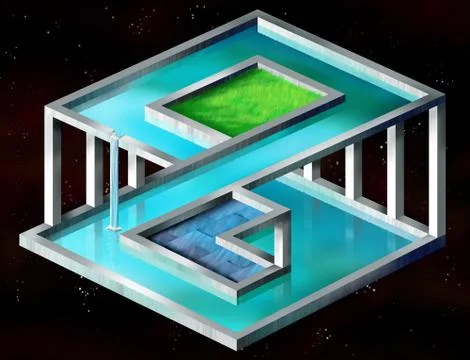 Impossible structure Stock Illustration
