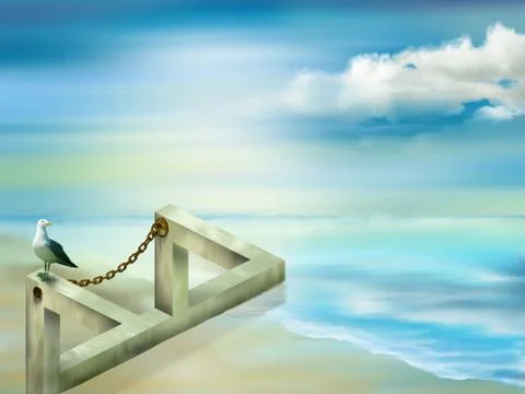 Impossible structure Stock Illustration