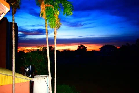 Impossible sunset but here it is Stock Photos