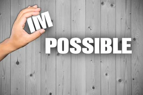 Impossible text. Stock Photos