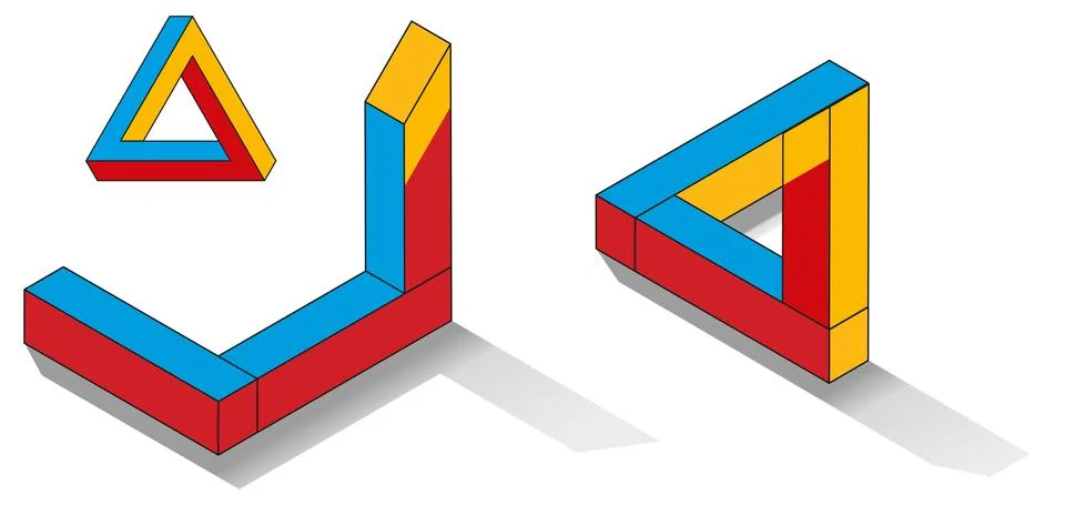 Impossible triangle Stock Illustration