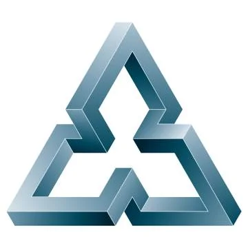 Impossible triangular icon. Stock Illustration