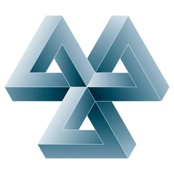 Impossible triangular icon. Stock Illustration