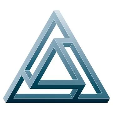 Impossible triangular icon. Illustrazione stock