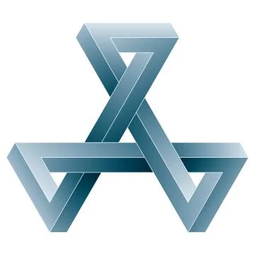Impossible triangular icon. Stock Illustration