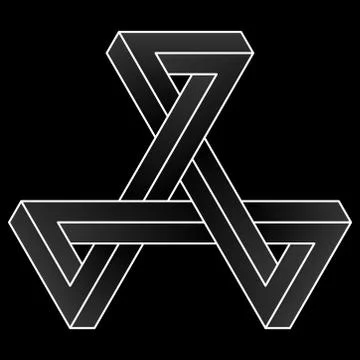 Impossible triangular icon. Illustrazione stock