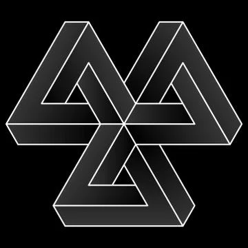 Impossible triangular icon. Stock Illustration