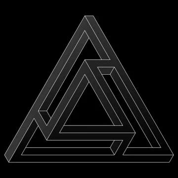 Impossible triangular icon. Stock Illustration