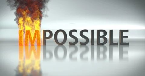 Impossible turns to possible, 3D animation Stock Footage 101936624