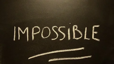 Impossible turns to possible. Changing the word impossible to possible. Stock Footage