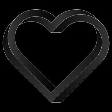 Impossible twisted heart icon. Stock Illustration