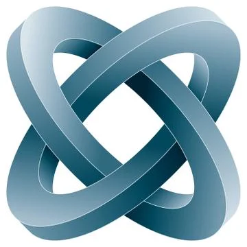 Impossible two circles icon. Stock Illustration