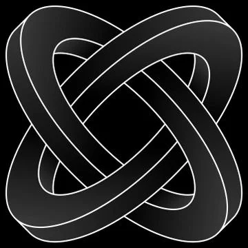 Impossible two circles icon. Stock Illustration