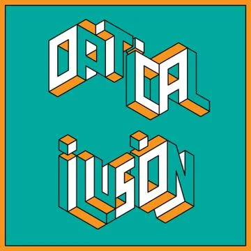 Impossible typography Stock Illustration