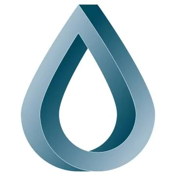Impossible water drop icon. Stock Illustration