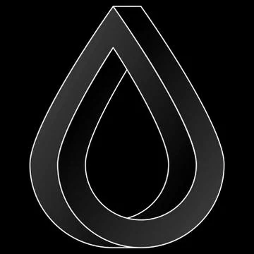 Impossible water drop icon. Stock Illustration