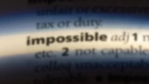 Impossible word in a dictionary. Stock Footage 99560917