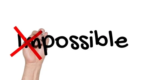 Impossible written by hand on a glass Stock Footage 105264874