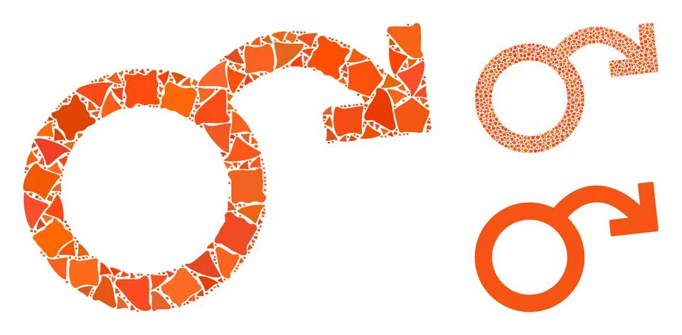 Impotence Composition Icon of Bumpy Elements 스톡 일러스트