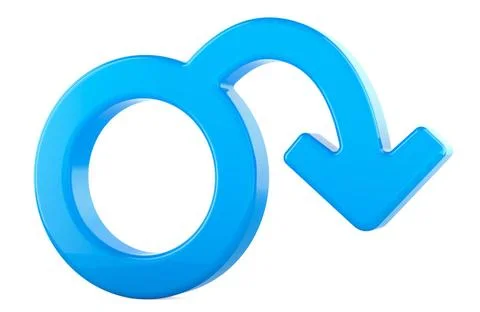 Impotence, dysfunction, sexual problems of men. Male gender symbol with da... Stock Photos