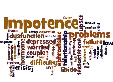 Impotence, word cloud concept Illustrazione stock