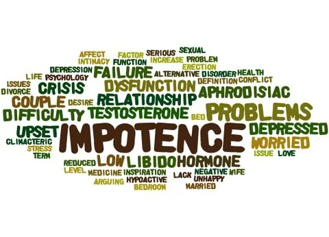 Impotence, word cloud concept Stock Illustration