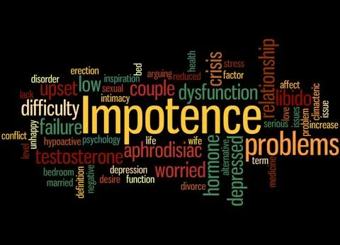 Impotence, word cloud concept Stock Illustration