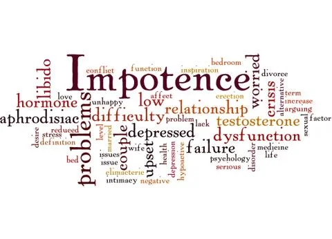Impotence, word cloud concept Stock Illustration