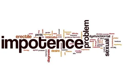 Impotence word cloud Stock Illustration