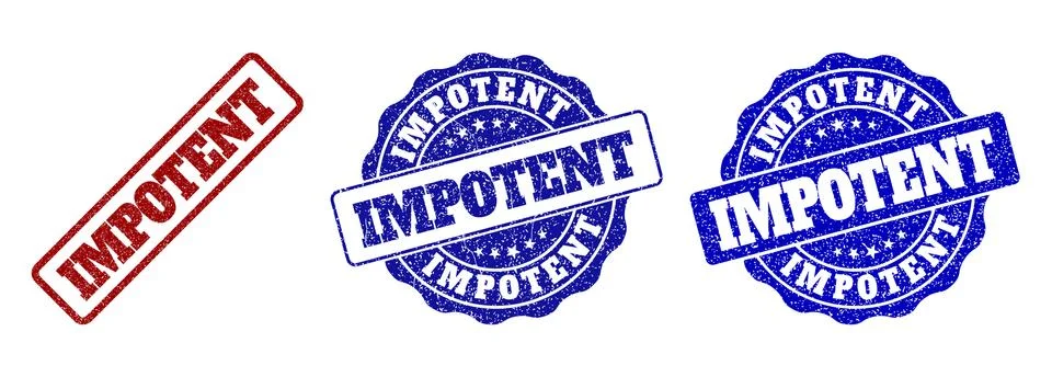 IMPOTENT Grunge Stamp Seals Stockillustratie